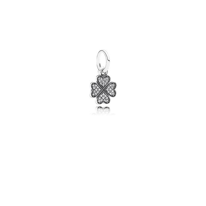 Clover silver dangle with cubic zircona - Suninen verkkokauppa arvokellojen  asiantuntija